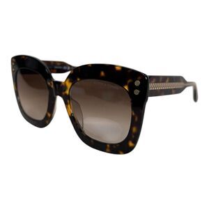 NEW Bottega Veneta Sunglasses BV0238S 002 Havana Oversized Square Brown Gradient